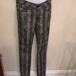 Paige Python Ultra Skinny Jeans.  Size 26 NWOT